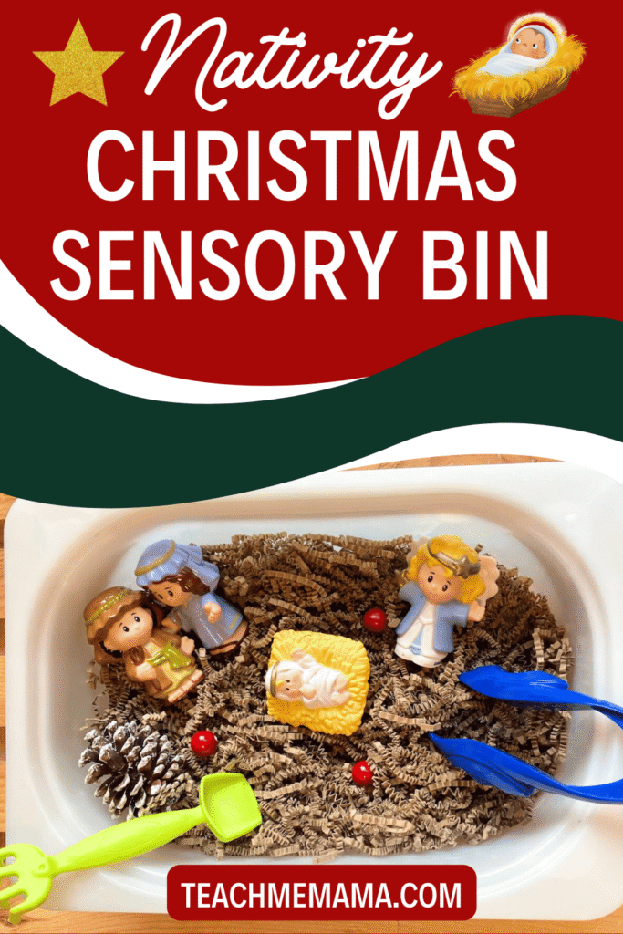 nativity christmas sensory bin ideas