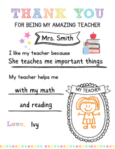 Free Teacher Appreciation Printable They&rsquo;ll Love